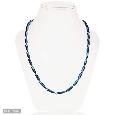 Mens Popular Stainless Steel Chain For Men and Boys Stylish Matte Finish Chains Necklace. (Blue)-thumb4