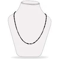 Mens Popular Stainless Steel Chain For Men and Boys Stylish Matte Finish Chains Necklace. (Black)-thumb3