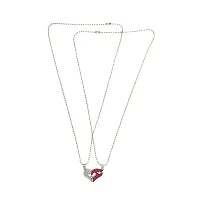 Perfect4U Stainless Steel Locket For Couple ( Red and Silver)-thumb3