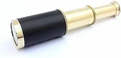 Nikhat instruments  6inch black lather brass telescope-thumb1