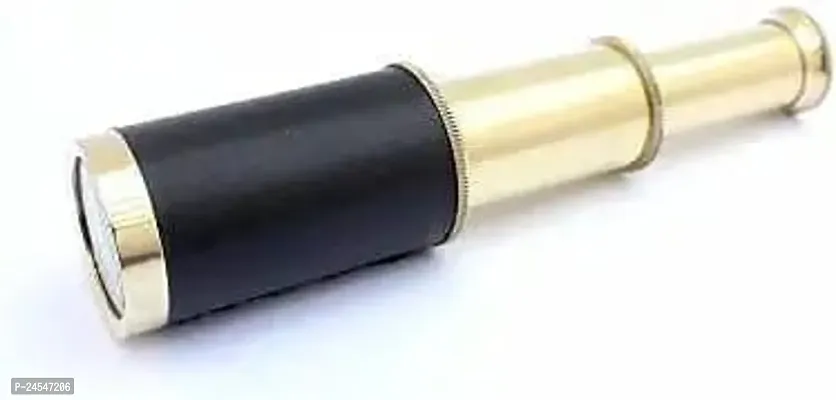 Nikhat instruments  6inch black lather brass telescope-thumb2