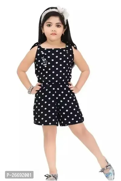 Stylish Rayon Printed Basic Jumpsuit For Girls-thumb0