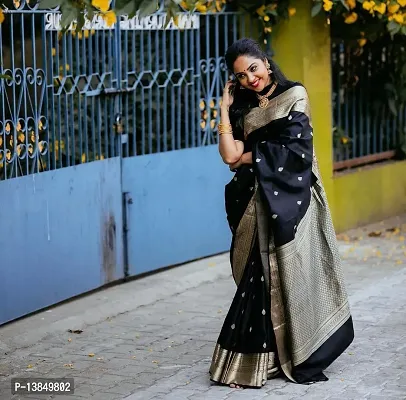 Beautiful Silk Blend Saree with Blouse piece-thumb0