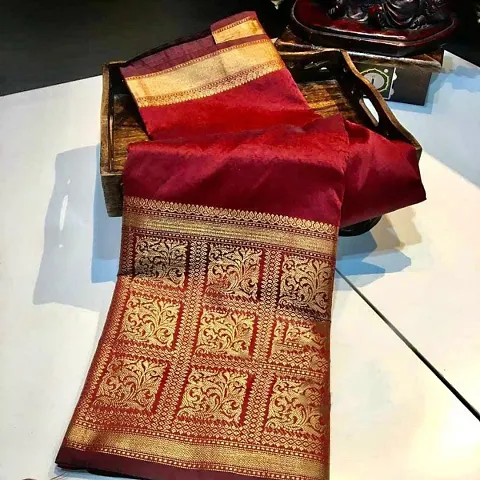 Beautiful Art Silk Saree With Blouse Piece For Women