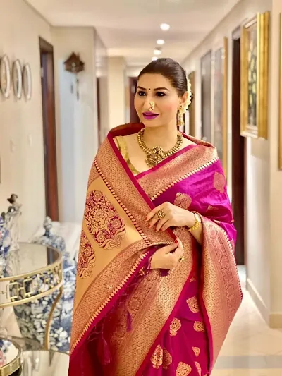 BANARASI TRADITIONAL LITCHI SILK SAREE