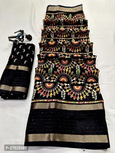 Beautiful Art Silk  Saree With Blouse Piece for Women-thumb0
