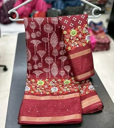 Elegant Art Silk Saree with Blouse piece 