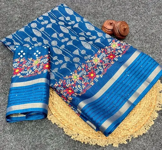 Glamorous Art Silk Sarees With Blouse Piece