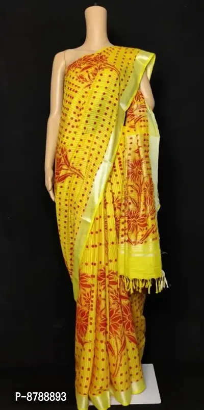 Classic Cotton Printed Saree with Blouse piece