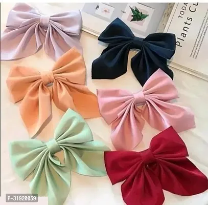 Stylish Fashionable Hair Bow Clips For Women And Girls-6 Pieces-thumb0