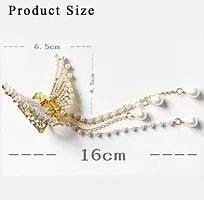 Stylish Pearl Butterfly Hair Metal Clutcher Hair Claw Hair Accessories For Girls And Women-thumb1