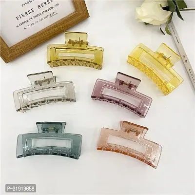 Stylish Water Color Transparent Hair Clutcher Hair Claw For Women- 6 Pieces-thumb4