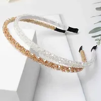 Stylish 4 Piece Crystal Rhinestone Shiny Non-Slip Headbands-thumb1