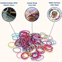 Stylish Elastic Hair Ties For Thin Hair For Girls 100Pcs-thumb2