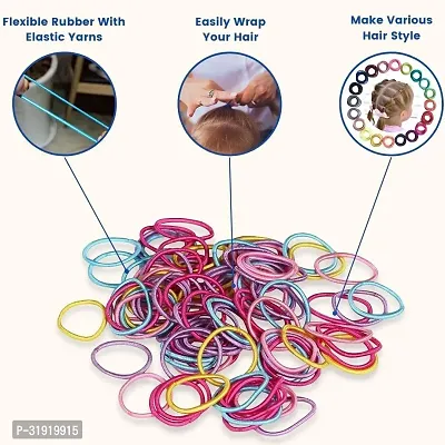 Stylish Elastic Hair Ties For Thin Hair For Girls 100Pcs-thumb3