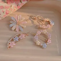 Stylish 4 Peace Korean Style Stylish Hair Clips For Women And Girls-thumb2