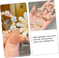 Stylish Korean Stone Work Metal Hair Clip Hair Pin-4 Pieces-thumb1