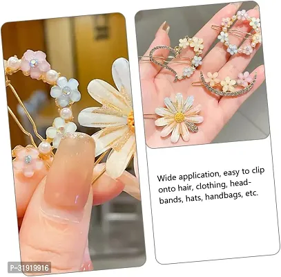 Stylish Korean Stone Work Metal Hair Clip Hair Pin-4 Pieces-thumb2