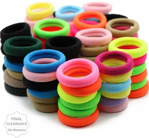 Looks Like fashionRubber Band Pony Round Hair Band For Women and Girls (1 Box Have 30 Band) Rubber Band (Multicolor)