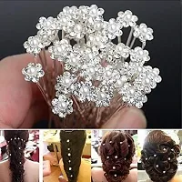 Stylish Hair Juda Pin With Stones Wedding Hair Accessories For Women And Girls-12 Pieces-thumb2