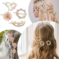 Stylish Korean Stone Work Metal Hair Clip Hair Pin-4 Pieces-thumb2