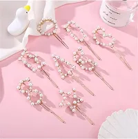 Stylish Pearl Word Hair Clips For Women And Girls- 6 Pieces-thumb2