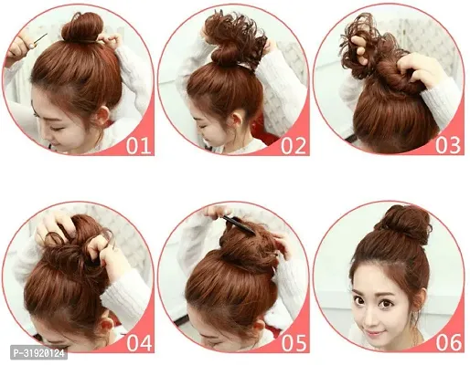 Stylish Synthetic Frill Messy Hair Bun Juda Hair Accessories Extensions For Women And Girls-thumb4