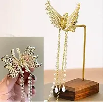 Stylish Pearl Butterfly Metal Hair Clutcher Clips For Women-thumb4