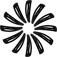 Stylish Black Color Tic-tac Hair Clip Pair Of 12-thumb2