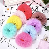 Stylish Feather Hair Rubber Band For Women And Girls- 12 Pieces-thumb2