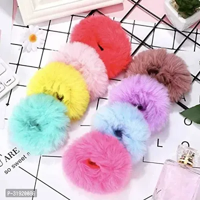 Stylish Feather Hair Rubber Band For Women And Girls- 12 Pieces-thumb3