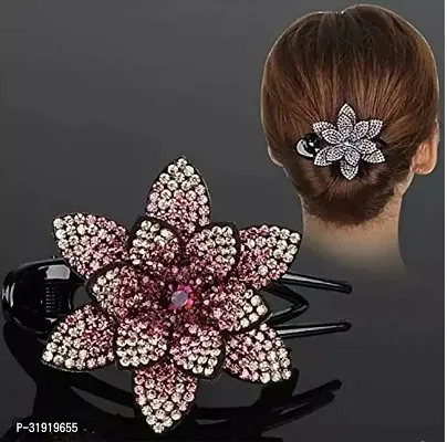 Stylish Blubby Flower Design Hair Clutcher Hair Claw Clips For Girls And Women- 5 Pieces-thumb2