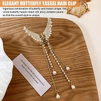 Stylish Pearl Butterfly Metal Hair Clutcher Hair Claw Clips For Women-thumb3