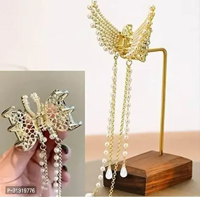 Stylish Pearl Butterfly Metal Hair Clutcher Hair Claw Clips For Women-thumb5