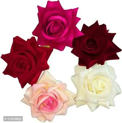 Stylish Multicolor Pack Of 5 Rose For Hair Styling-thumb0