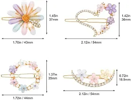 Stylish 4 Peace Korean Style Stylish Hair Clips For Women And Girls-thumb1