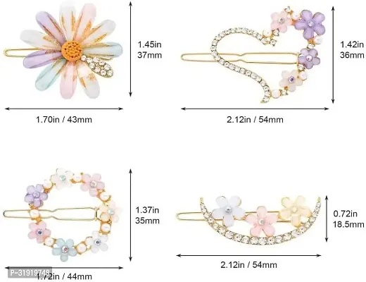 Stylish 4 Peace Korean Style Stylish Hair Clips For Women And Girls-thumb2