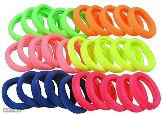 Stylish Colorful Soft Thick Seamless Cotton Hair Band For Women Girls Kids-30 Pieces-thumb0