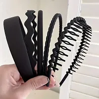 Blubby 9 Pieces Teeth Hairband Teeth Comb Headbands Matte Hair Bands Non Slip Solid Color Hair Accessories-thumb2