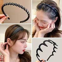 Blubby 9 Pieces Teeth Hairband Teeth Comb Headbands Matte Hair Bands Non Slip Solid Color Hair Accessories-thumb1