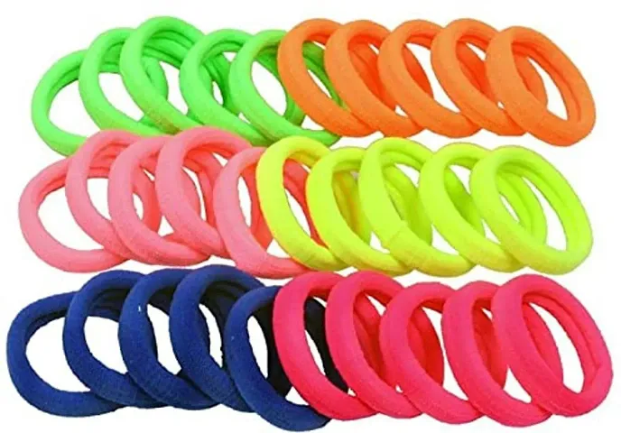 Blubby 30 Pieces Nylon Baby Hair Ties - Elastic Rubber Bands for Infants, Newborns, and Toddlers - Ponytail Holder, Thick - Durable, Stretchy, Easy to...