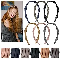 Blubby 6PCS Retractable Pocket Hair Band, Spring Wavy Foldable Headband No Slip, Compact Portable Adjustable Hair Hoop for Women (Multicolor)-thumb4