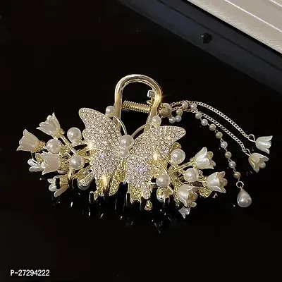 Pearl Metal Designer Hair Clutcher Clips for Girls Women-thumb4