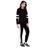 Elite Black Polyester Solid Tracksuit For Women-thumb1