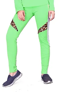 Elite Green Polyester Printed Tracksuit For Women-thumb2