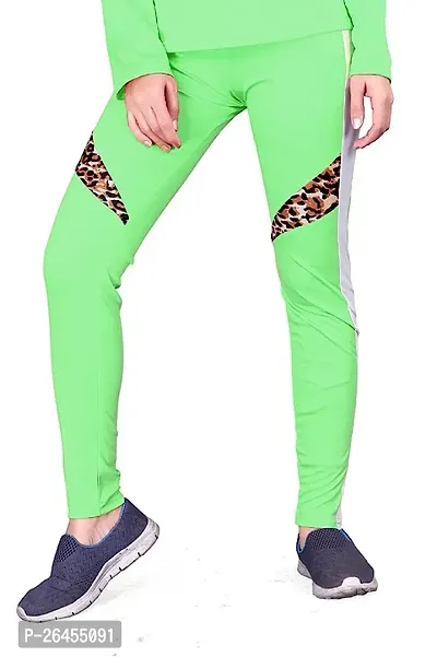 Elite Green Polyester Printed Tracksuit For Women-thumb3