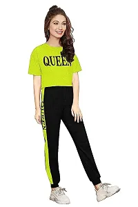 Elite Green Polyester Printed Tracksuit For Women-thumb2
