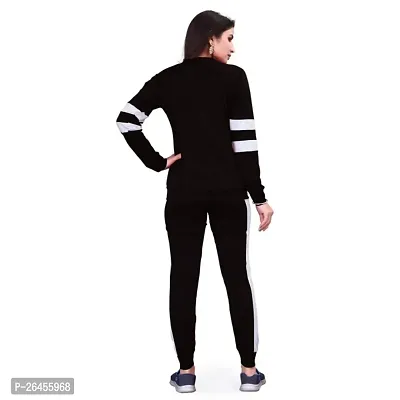Elite Black Polyester Solid Tracksuit For Women-thumb4