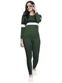 Elite Multicoloured Polyester Striped Tracksuit For Women-thumb2
