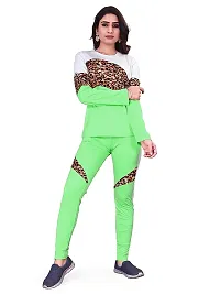 Elite Green Polyester Printed Tracksuit For Women-thumb4